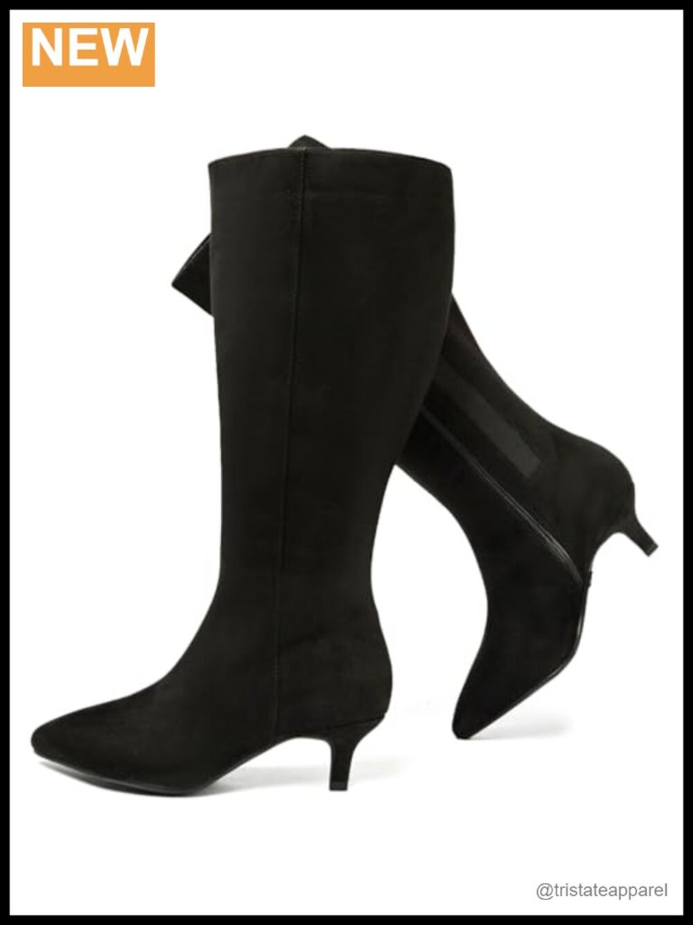 Extra Wide Calf Knee High Boots Faux Leather Memory Foam Zip